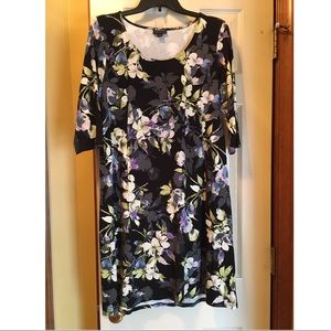 J-Jill Black half sleeve floral dress